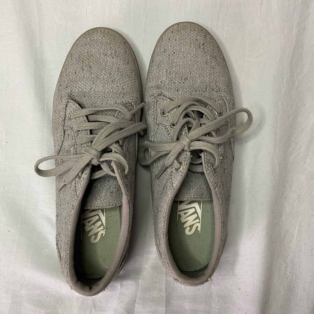 Size 6.5 Grey Tie Vans